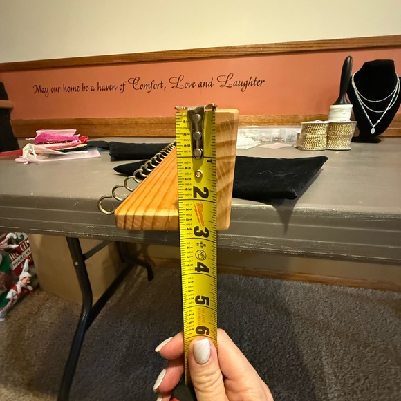 Wooden Jewelry Organizer with Hooks - Picture 6 of 7